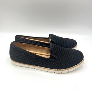 Lifestride 8.5 Ultra Stretch Black Knit Slip On Comfort Flats Loafers Shoes